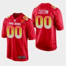 Men's 2019 Pro Bowl Cleveland Browns #00 Custom Name and Number Red AFC Game Jersey