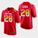 Men's 2019 Pro Bowl Los Angeles Chargers #28 Melvin Gordon Red AFC Game Jersey