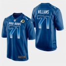 Men's 2019 Pro Bowl Washington Redskins #71 Trent Williams Blue NFC Game Jersey