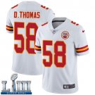 Men's Kansas City Chiefs #58 Derrick Thomas White Limited Super Bowl LIII Jersey