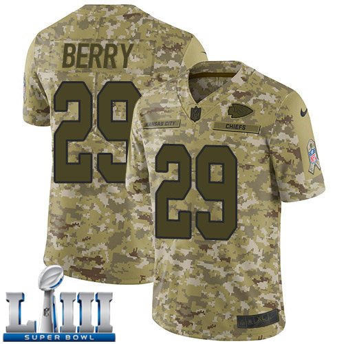 Eric Berry Men's Limited Camo Super Bowl LIII Jersey #29 Kansas City Chiefs