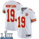Men's Kansas City Chiefs #19 Joe Montana White Limited Super Bowl LIII Jersey
