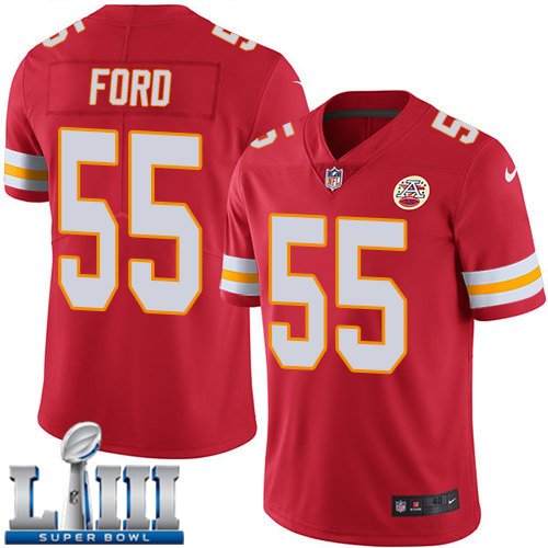 Men's Kansas City Chiefs #55 Dee Ford Red Limited Super Bowl LIII Jersey
