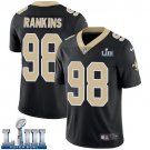 #98 New Orleans Saints Sheldon Rankins Limited Men's Home Black Super Bowl LIII Jersey