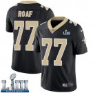 #77 New Orleans Saints Willie Roaf Limited Men's Home Black Super Bowl LIII Jersey