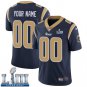 Men's Limited Los Angeles Rams Navy Blue Super Bowl LIII Jersey Custom Name and Numberized Home