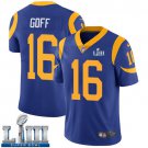 Men's Limited Jared Goff Los Angeles Rams Royal Blue Super Bowl LIII Jersey #16