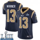 Men's Limited Kurt Warner Los Angeles Rams Navy Blue Super Bowl LIII Jersey #13 Home