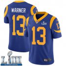 Men's Limited Kurt Warner Los Angeles Rams Royal Blue Super Bowl LIII Jersey #13