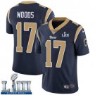 Men's Limited Robert Woods Los Angeles Rams Navy Blue Super Bowl LIII Jersey #17 Home
