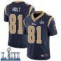 Men's Limited Torry Holt Los Angeles Rams Navy Blue Super Bowl LIII Jersey #81 Home
