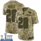 #28 New England Patriots James White Limited Men's Camo Super Bowl LIII Jersey