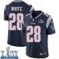 #28 New England Patriots James White Limited Men's Home Navy Blue Super Bowl LIII Jersey