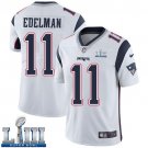 #11 New England Patriots Julian Edelman Limited Men's Road White Super Bowl LIII Jersey