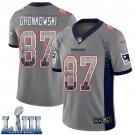 #87 New England Patriots Rob Gronkowski Limited Men's Gray Super Bowl LIII Jersey Drift Fashion