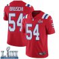 #54 New England Patriots Tedy Bruschi Limited Men's Alternate Red Super Bowl LIII Jersey