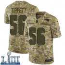 #56 New England Patriots Andre Tippett Limited Men's Camo Super Bowl LIII Jersey