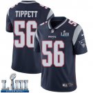 #56 New England Patriots Andre Tippett Limited Men's Home Navy Blue Super Bowl LIII Jersey