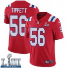 #56 New England Patriots Andre Tippett Limited Men's Alternate Red Super Bowl LIII Jersey