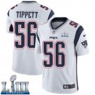#56 New England Patriots Andre Tippett Limited Men's Road White Super Bowl LIII Jersey