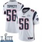 #56 New England Patriots Andre Tippett Limited Men's Road White Super Bowl LIII Jersey