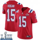 #15 New England Patriots Chris Hogan Limited Men's Alternate Red Super Bowl LIII Jersey