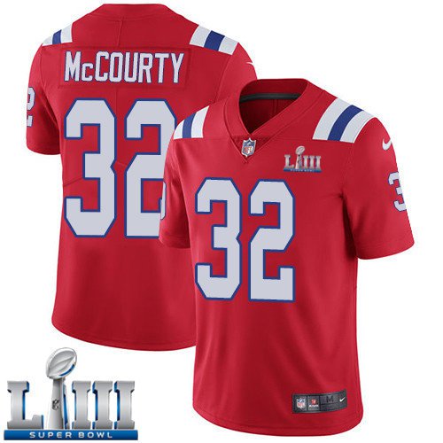 #32 New England Patriots Devin McCourty Limited Men's Alternate Red Super Bowl LIII Jersey