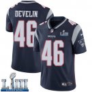 #46 New England Patriots James Develin Limited Men's Home Navy Blue Super Bowl LIII Jersey