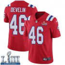 #46 New England Patriots James Develin Limited Men's Alternate Red Super Bowl LIII Jersey