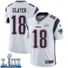 #18 New England Patriots Matthew Slater Limited Men's Road White Super Bowl LIII Jersey