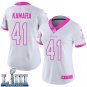 #41 New Orleans Saints Alvin Kamara Women's White/Pink Super Bowl LIII Jersey