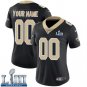 New Orleans Saints Women's Home Black Super Bowl LIII Jersey: Custom Name and Numberized