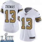 #13 New Orleans Saints Michael Thomas Women's White Super Bowl LIII Jersey Rush