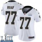 #77 New Orleans Saints Willie Roaf Women's Road White Super Bowl LIII Jersey