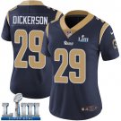 Women's Eric Dickerson Los Angeles Rams Navy Blue Super Bowl LIII Jersey #29 Home