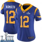 Women's Joe Namath Los Angeles Rams Royal Blue Super Bowl LIII Jersey #12