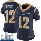 Women's Brandin Cooks Los Angeles Rams Navy Blue Super Bowl LIII Jersey #12 Home
