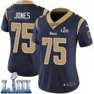 Women's Deacon Jones Los Angeles Rams Navy Blue Super Bowl LIII Jersey #75 Home