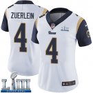 Women's Greg Zuerlein Los Angeles Rams White Super Bowl LIII Jersey #4 Road