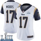 Women's Robert Woods Los Angeles Rams White Super Bowl LIII Jersey #17 Road