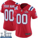 New England Patriots Women's Alternate Red Super Bowl LIII Jersey Custom Name and Numberized