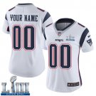 New England Patriots Women's Road White Super Bowl LIII Jersey Custom Name and Numberized