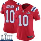 #10 New England Patriots Josh Gordon Women's Alternate Red Super Bowl LIII Jersey