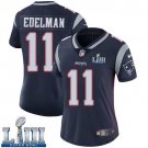 #11 New England Patriots Julian Edelman Women's Home Navy Blue Super Bowl LIII Jersey