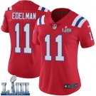 #11 New England Patriots Julian Edelman Women's Alternate Red Super Bowl LIII Jersey