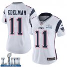 #11 New England Patriots Julian Edelman Women's Road White Super Bowl LIII Jersey