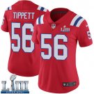 #56 New England Patriots Andre Tippett Women's Alternate Red Super Bowl LIII Jersey