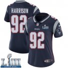 #92 New England Patriots James Harrison Women's Home Navy Blue Super Bowl LIII Jersey