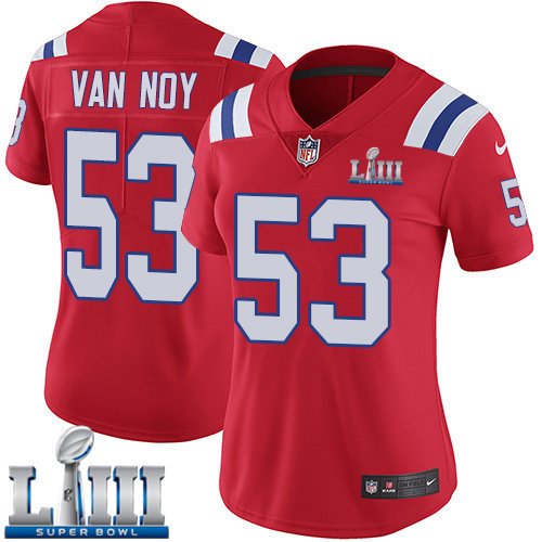 #New England Patriots Kyle Van Noy Women's Alternate Red Super Bowl LIII Jersey