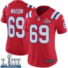 #69 New England Patriots Shaq Mason Women's Alternate Red Super Bowl LIII Jersey